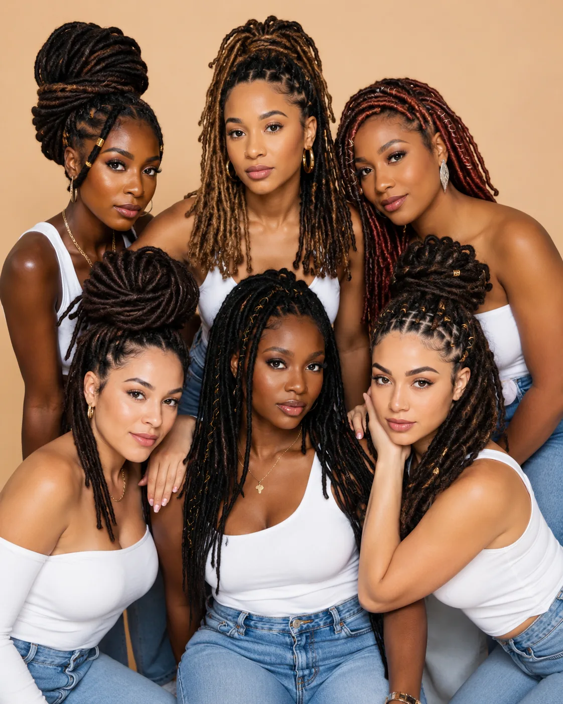Knotless braids, shoulder length