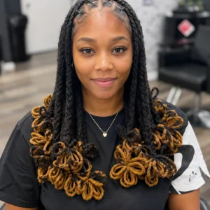 Loc flower styling
