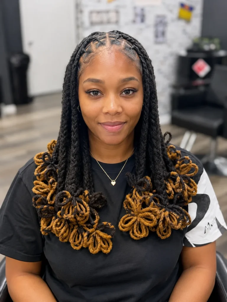 Loc flower styling